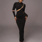 Turtleneck Long Sleeve Bodycon Maxi Dress For Women Autumn New Patchwork Hollow Out Club Party Sexy Long Dress Vestidos