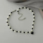 Simple Tiny Love Heart Pendant Choker Necklace for Women 2026 New Trend Exquisite imitation Pearl Chain Party Jewelry