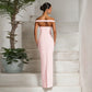 Sexy Off Shoulder Backless Long Maxi Dresses Wedding Guest Party Pink Dress Woman Elegant Evening Gown