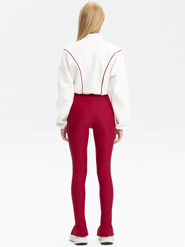 Autumn Winter New Long Sleeve Jumpsuit For Women Rompers Fashion Patchwork Turtleneck Casual Sports Warm Jumpsuits