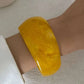 Y2K Boho Yellow Resin Acrylic Bangles for Women New Trend Vintage Geometric Irregular Bracelets Daily Party Jewelry