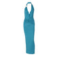 Deep V Neck Backless Long Dresses Women' S Clothes Sexy Summer White Bodycon Dress Party Outfits