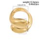 Exaggerated Punk Smooth Water Drop Snake Rings for Women Vintage Geometric Adjustable Open Finger Ring Couple Jewelry
