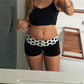 Women's Polka Dot High Waist Shorts Contrast Color Band Waist Stretch Booty Shorts Y2K Casual Beach Summer Lounge Shorts