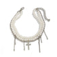 Unique Cross Rhinestone Tassels Pendant Anklet Women Elegant Multilayer Imitation Pearl Foot Chain Summer Charm Jewelry