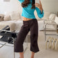 Retro Low Rise Drawstring Micro Flare Sweatpants Women Solid Color Beach Vacation Streetwear Loose Casual Cropped Trousers
