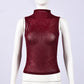 Women Sequin Mesh Tank Tops Turtle Neck Sleeveless Rhinestone Decor Slim Fit Summer Vest Shirts Sparkly Party Clubwear