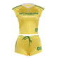 Daily 2 Piece Set Woman Casual Sporty Letter Print V-Neck Shape Waist Tank Tops+Drawstring Shorts Fashion Style Suits