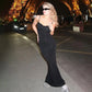 Black Backless Maxi Dress with Sequin Butterfly Embellishment Elegant Sexy Birthday Dress for Woman 2026