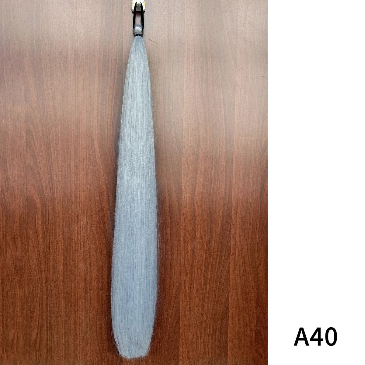 Synthetic Long Straight Ponytail Extensions With Rubber Band DIY Braided Ponytail Purple Hair Accessories for Halloween