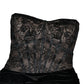 Long Sleeve Backless Corset Maxi Dress 2 Piece Set Black Lace Velvet Luxury Evening Gown Dresses