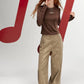 Women's Mock Neck Long Sleeve Tee with Cuff Button Detail, Slim Fit Heather Casual Top for Everyday Wear