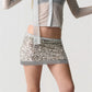 Women Y2K Sequin Mini Skirt Lace Trim Elastic Waist Low Rise Bodycon Micro Short Skirt Club Party Festival Skirts