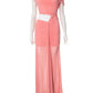 Sexy Sleeveless Hollow Out Pleated Patchwork Maxi Dress For Women High Waist Off-shoulder Slim Club Party Long Dress