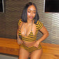 Womens Striped Shorts Set Casual Slim Fit Stylish Short Sleeve T-shirt Halter Bra and Mid Rise Shorts 3 Pcs Set Summer
