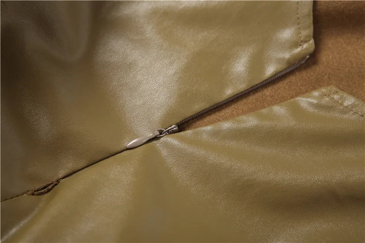 Faux Leather Backless Furry Patchwork Hem Bodysuits Woman Skinny Low-Neck Sleeveless Hot Girls High Street Style Outfits