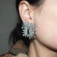 Gorgeous Shiny Rhinestone Gems Geometric Dangle Earrings for Women Jewelry Fashion Brand Ladys' Statement Earrings Accessories