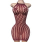 Sleeveless See Through Jacquard Dress Women Sexy Backless Halter Bandages Trend Fashion Midnight Club Street Bodycon