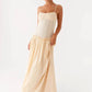 Elegant Spaghetti Strap Sexy Maxi Dress Women Gown Fashion Off-shoulder Sleeveless Backless Pleated Club Long Dresses