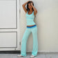 Athletic Sets Woman Y2k Low Rise Yoga Pant and Tank Top 2 Piece Outfit Womens Matching Set