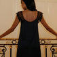 Lace Trim Satin White Dresses for Woman Summer 2026 Square Neck Short Sleeve Mini Dress
