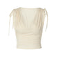 Lace Up Deep V Neck Sleeveless Crop Tops Summer 2026 Sexy Going Out Top Woman Clothes