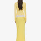 Women Color Block Maxi Dress Long Sleeve Cutout Mesh Top With Lace Trim Bodycon Mermaid Long Evening Party Dress