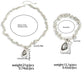 Vintage Irregular CCB Beads Chain Necklace Bracelets for Women Goth Crystal Pendant Choker Jewelry Set Halloween Gifts