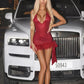 Shiny Design 2 Piece Set Woman Low-Neck Sleeveless Skinny Bodysuits+Plush Patchwork Tassel Skirts Sexy Fashion Suits