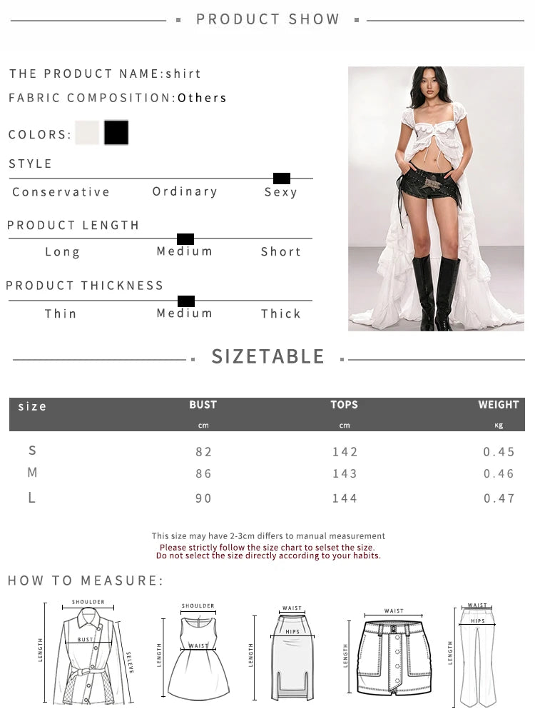 Music Festival Slash Neck t-Shirts Women Ruffles Irregular Hem Plaid Bandage Fashion Hottie Sexy Style Classic Streetwear