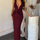 Deep V Neck Backless Long Dresses Women' S Clothes Sexy Summer White Bodycon Dress Party Outfits