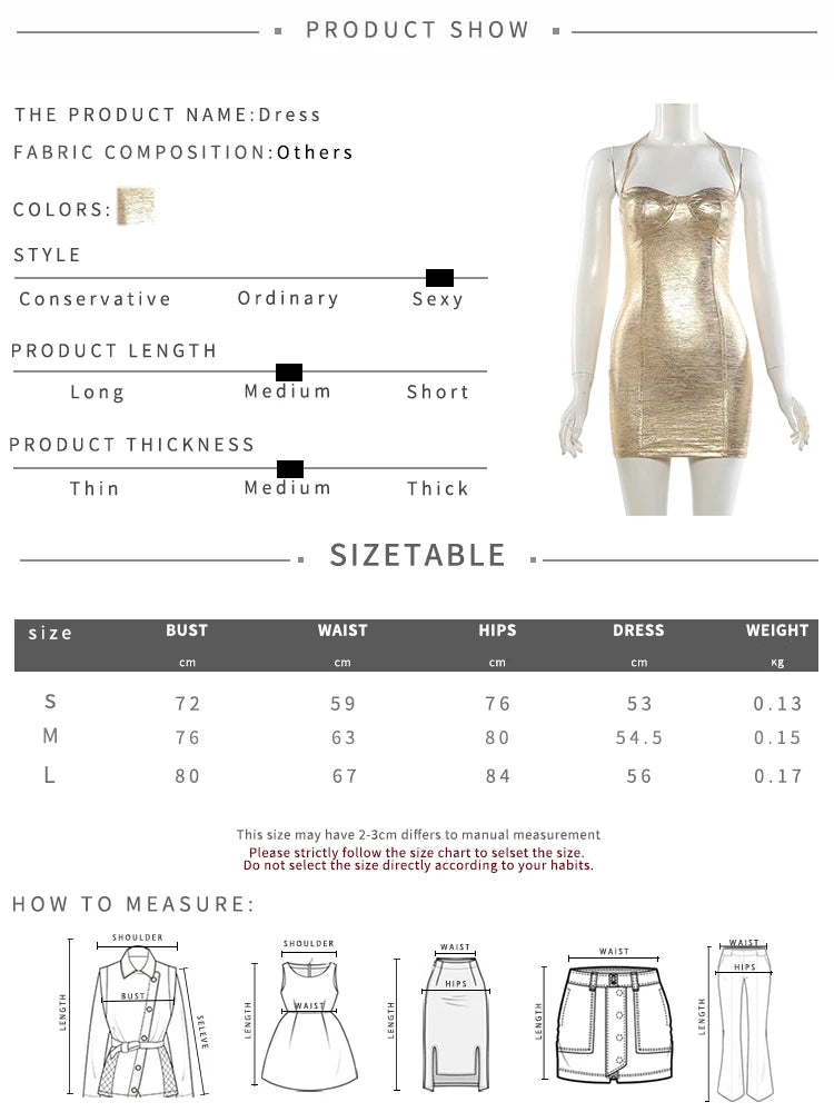 Sexy Summer Dress Women Low-Neck Halter Line Decoration Classic Skinny Midnight Hottie Party Fashion Chic Bodycon