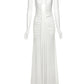 Backless Tassel Dress Women Peach Buttock Pleated Patchwork Solid Halter Sleeveless Midnight Clubwear Party Vestidos