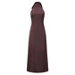 Women Satin Halter Maxi Dress Backless Long Tie Back Elegant Black Mermaid Formal Gown Wedding Guest Party Dress