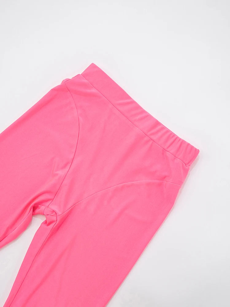 Casual Sporty Long Pants Women 2025 New Style Solid High Waist Skinny Peach Hip Look Slimmer Simple Fashion Trousers