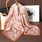 Bohemian Style Print Luxury Brand Silk Square Scarf Women Satin Shawls Neckerchief Wrap Scarves Bandana Hair Hjiab Floral