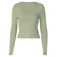 Solid Color Basic Casual Autumn Tops 2025 Fashion Clothes for Woman V Neck Long Sleeve T Shirts