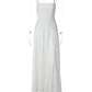 White Halter Backless Sexy Maxi Dress Women Elegant Square Collar Sleeveless Bodycon Club Party Long Dresses Female