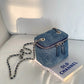 Mini Denim Crossbody Bags for Women 2026 Lingge Chains Shoulder Bag Fashion Brands Box Bag Lipstick Coins Purses and Handbags