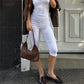 Women's Low Waist Polka Dot Capri Pants Slim Fit Cropped Leggings Casual Y2K Streetwear Summer Bodycon Trousers