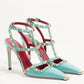 2026 Women's Rivet Low Heel Square Head Stiletto Sandals Fashion Show Party Summer Women's High Heel Sandals