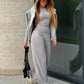 Fall Winter 2 Piece Set Long Sleeve Top Wide Leg Pants Suit Casual Clothing Cozy Lounge Sets Women Outfit