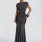 Sleeveless Ruched Sexy Maxi Dress Women Gown Elegant Patchwork Mesh O Neck High Waist Skinny Club Party Long Dresses