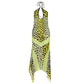 Backless Halter Dress Woman Summer Sexy Leopard-Print Chiffon Patchwork Trend Two-Way Wear Irregular-Hem Chic Bodycon