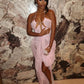 See Through Mesh Halterneck Ruched Maxi Dress Summer 2026 Woman Clothes Sexy Beach Dresses Vacation Outfits