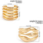2 Styles Trendy Simple Chunky Thick Bangles for Women Vintage Smooth Curved Alloy Bracelet Summer Charm Jewelry Gift