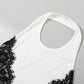 Lace Patchwork Backless Maxi Dresses Elegant Woman for Party Evening Dress White Black
