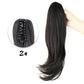 Synthetic Long Wavy Ponytail Hair Extensions Brown Black 18Inch Claw Clip Pony Hairpiece For Daily Use Hair Accessories
