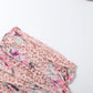 Leopard Floral Print Mesh Sexy Two Piece Set Woman Summer Outfits Open Back Halter Top and Mini Skirt