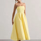 Off-shoulder Strapless Sexy Midi Dress Women Fashion Elegant Sleeveless Backless High Waist A-line Club Party Dress New